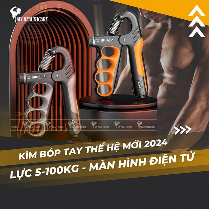 Kìm Bóp Tay Điện Tử Mới Nhất 2024, Tập Cơ Tay Lực 5 - 100kg